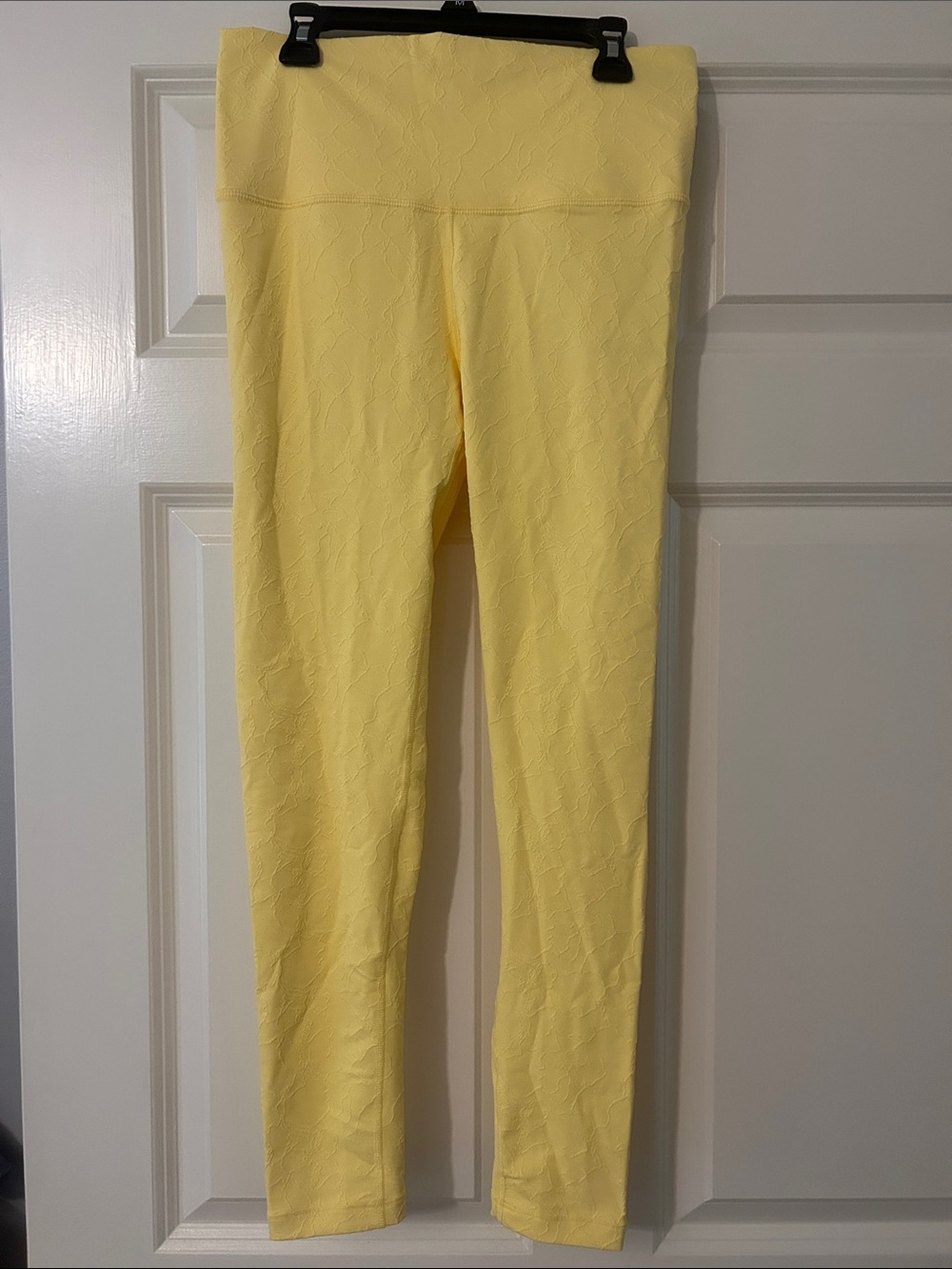 CALIA by Carrie Underwood Pale Yellow Textured High-Waist Leggings